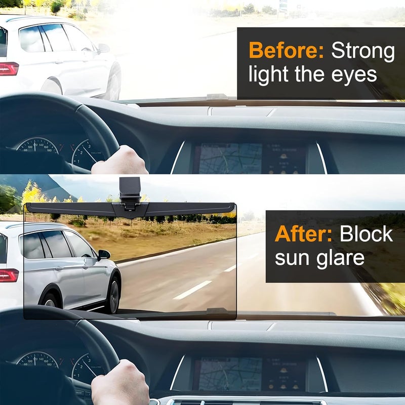 Veharvim Sun Visor Extender for Cars, Polarized Car Visor Extender Sun Blocker UV400, Adjustable Visor Extension, Clip on Sun Visor for Car, Universal, Glare, UV Protector (X-Large(1 Pack)) - Image 5